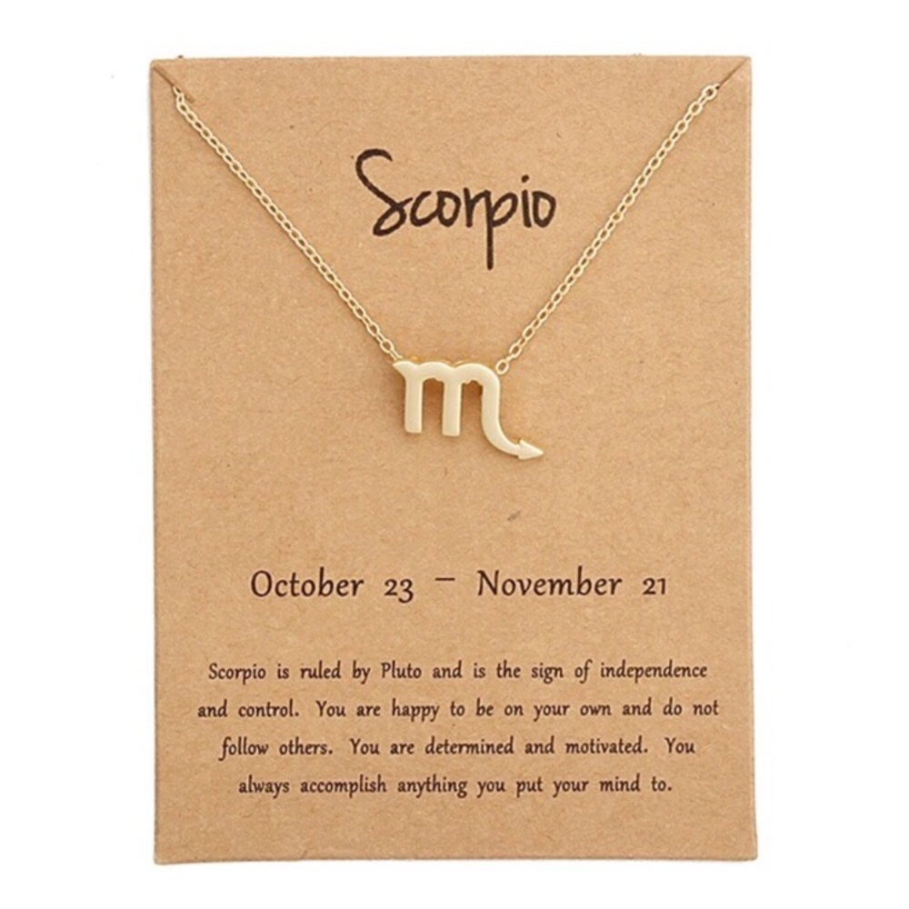 Scorpio Minimalist Cute Tiny Chic Charm Necklace